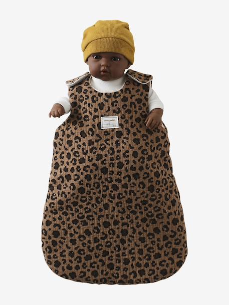 Baby sleeping bag for VERTBAUDET x ENVIE DE FRAISE leopard baby dolls brown 