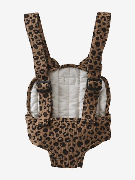 Baby carrier for baby doll in cotton gauze collab' VERTBAUDET x ENVIE DE FRAISE brown 