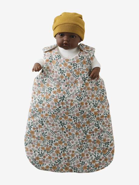 Baby Sleep Bag in Cotton Gauze, for Dolls Multi+rose+yellow 
