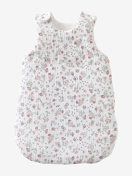 Baby Sleep Bag in Cotton Gauze, for Dolls Multi+rose+yellow 