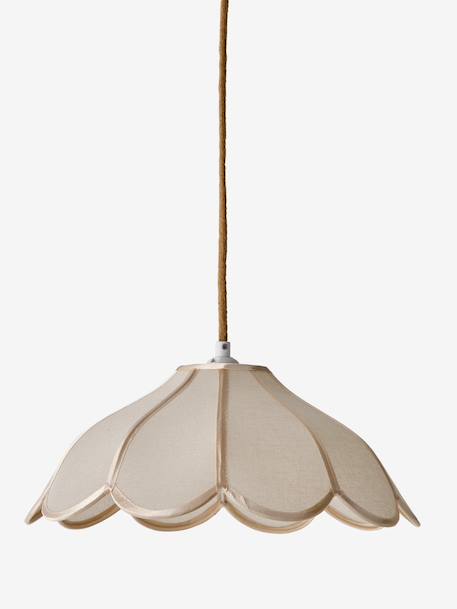 Fabric Flower Hanging Lampshade ecru 