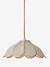 Fabric Flower Hanging Lampshade ecru 