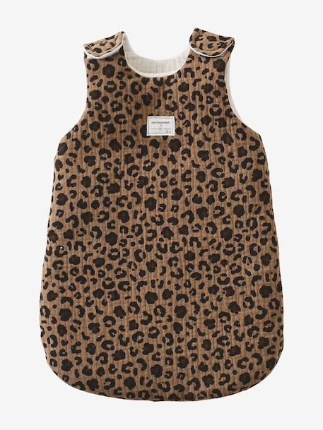 Baby sleeping bag for VERTBAUDET x ENVIE DE FRAISE leopard baby dolls brown 