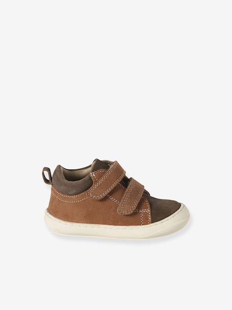 Pair of Soft Leather Boots for Babies, Designed for First Steps beige+blue+brown+electric blue+green+ocean blue+ochre+sage green+set beige+set brown+set green 