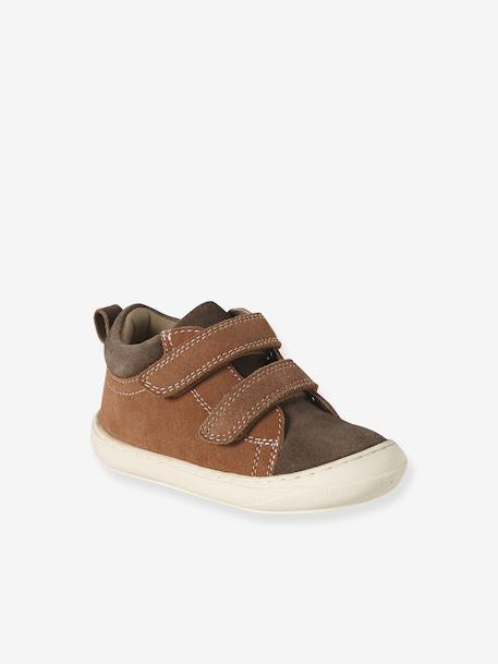Pair of Soft Leather Boots for Babies, Designed for First Steps beige+blue+brown+electric blue+green+ocean blue+ochre+sage green+set beige+set brown+set green 