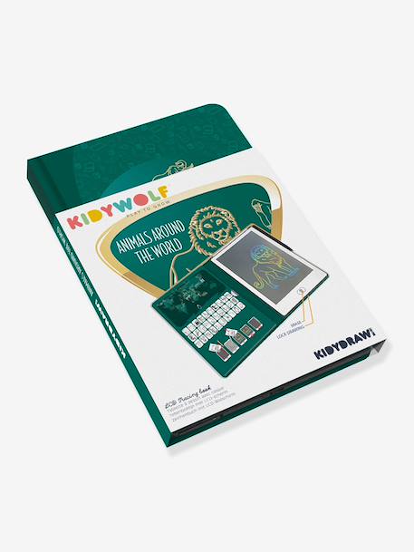 KIDYWOLF mini Kidydraw drawing tablet fir green+mauve+rose+violet+yellow 