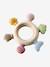 Silicone sensory teething ring wood 