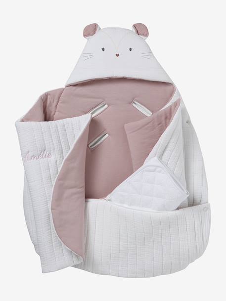Transformable Baby Nest in Cotton Gauze cappuccino+ecru+printed beige+Sage+terracotta 