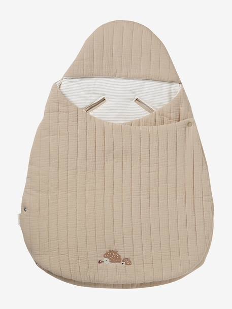 Transformable Baby Nest in Cotton Gauze cappuccino+ecru+printed beige+Sage+terracotta 