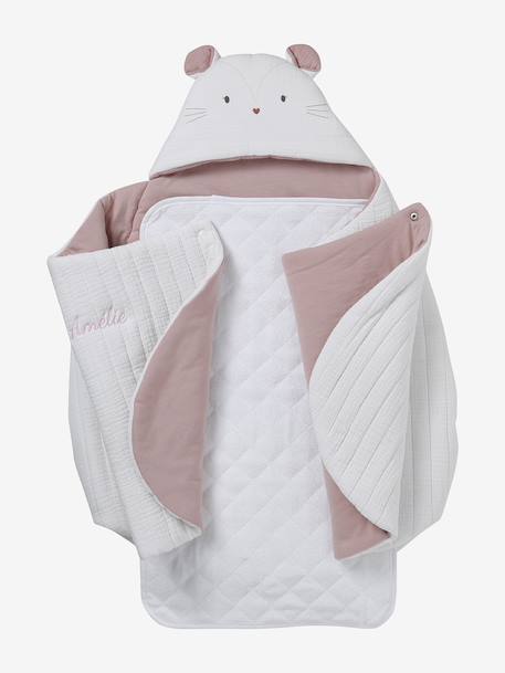 Transformable Baby Nest in Cotton Gauze cappuccino+ecru+printed beige+Sage+terracotta 