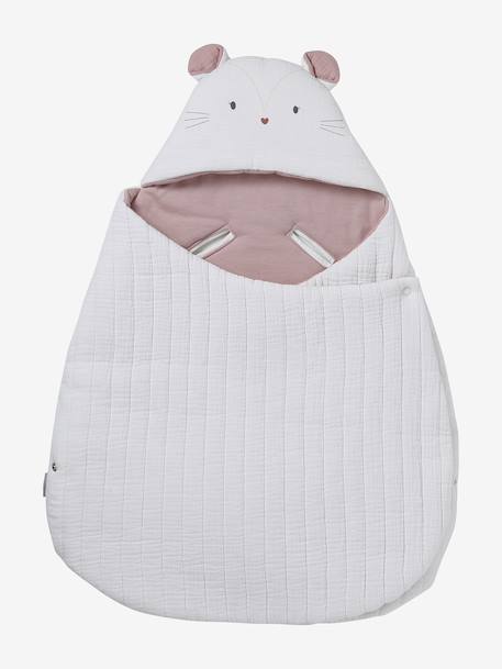 Transformable Baby Nest in Cotton Gauze cappuccino+ecru+printed beige+Sage+terracotta 