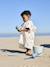 Bath/Beach Poncho with Recycled Cotton, for Babies printed pink+printed white 