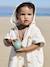 Bath/Beach Poncho with Recycled Cotton, for Babies printed pink+printed white 
