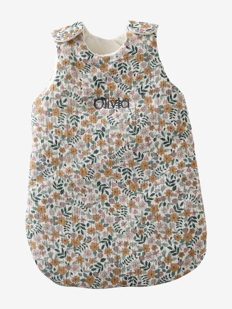 Baby Sleep Bag in Cotton Gauze, for Dolls Multi+rose+yellow 