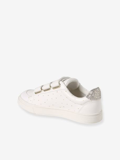 Trainers with Hook-&-Loop Fasteners for Children printed white 