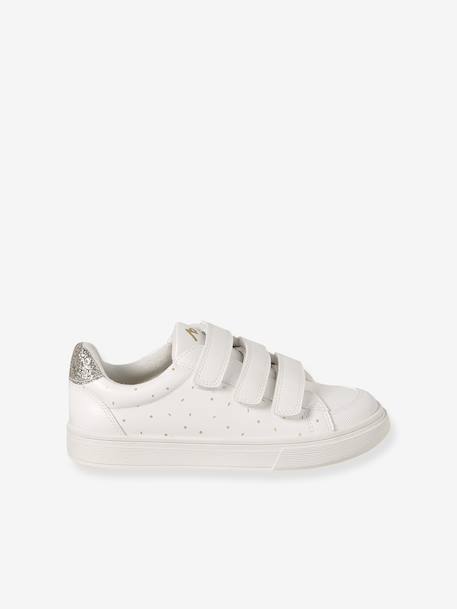 Trainers with Hook-&-Loop Fasteners for Children printed white 