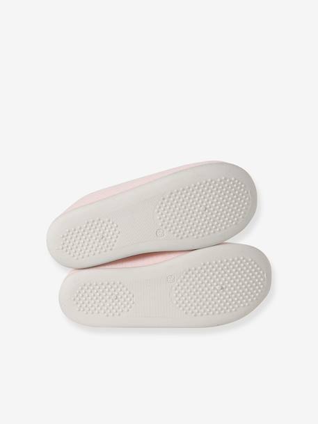 Elasticated Canvas Slippers for Children pale pink+printed pink+rose 