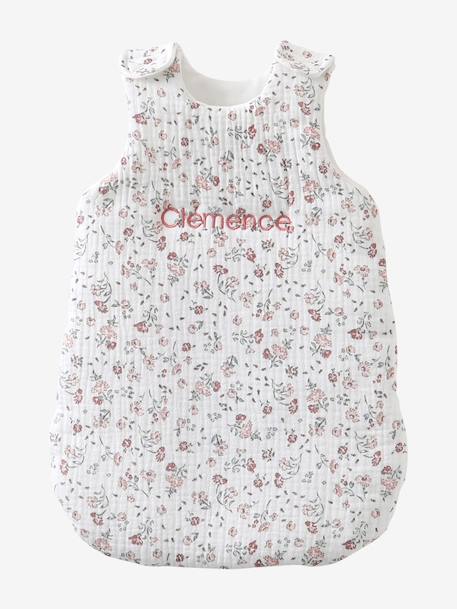 Baby Sleep Bag in Cotton Gauze, for Dolls Multi+rose+yellow 