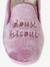 Elasticated Slippers for Children, Made in France printed pink 
