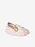 Elasticated Canvas Slippers for Children pale pink+printed pink+rose 