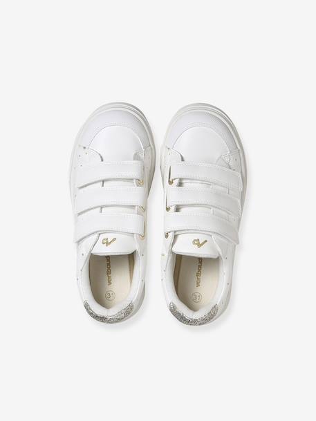 Trainers with Hook-&-Loop Fasteners for Children printed white 