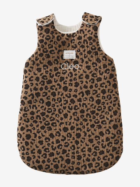 Baby sleeping bag for VERTBAUDET x ENVIE DE FRAISE leopard baby dolls brown 
