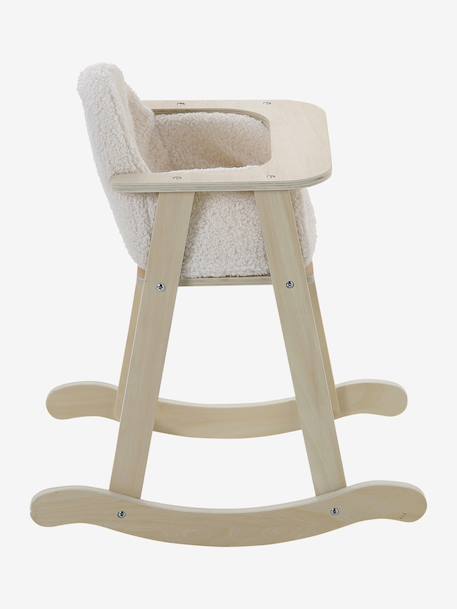 Rocking High Chair in FSC®100% Wood for Dolls wood 
