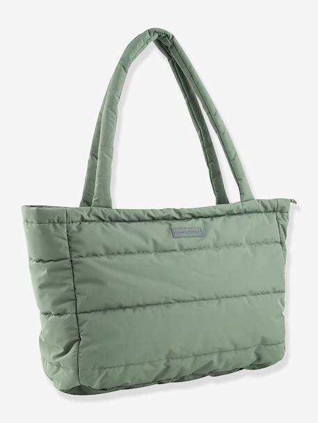 Quilted Tote Changing Bag, DONE BY DEER green+sandy beige 