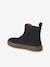 Leather Chelsea Boots with Elastic & Zip for Girls beige+camel+navy blue 