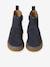 Leather Chelsea Boots with Elastic & Zip for Girls beige+camel+navy blue 