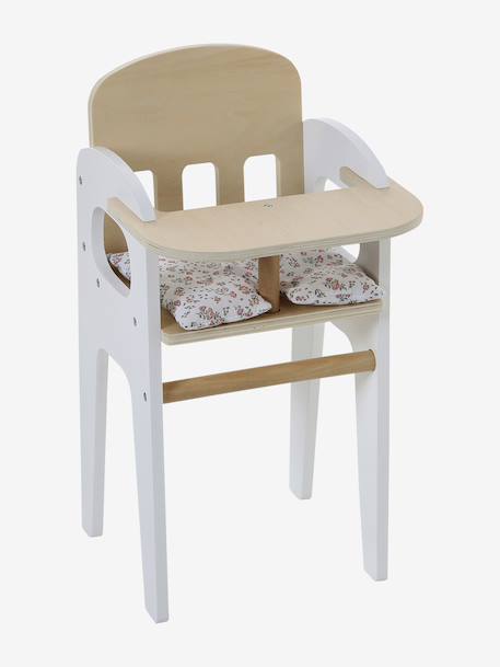 High Chair  in FSC®100% Wood for Dolls white 