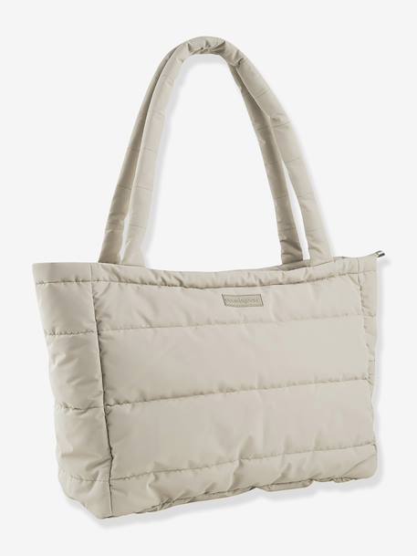 Quilted Tote Changing Bag, DONE BY DEER green+sandy beige 