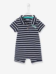 Baby-Dungarees & All-in-ones-Baby Boys' Beach Playsuit with Polo Shirt Collar