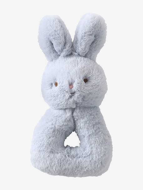 Soft RABBIT Rattle grey+white 