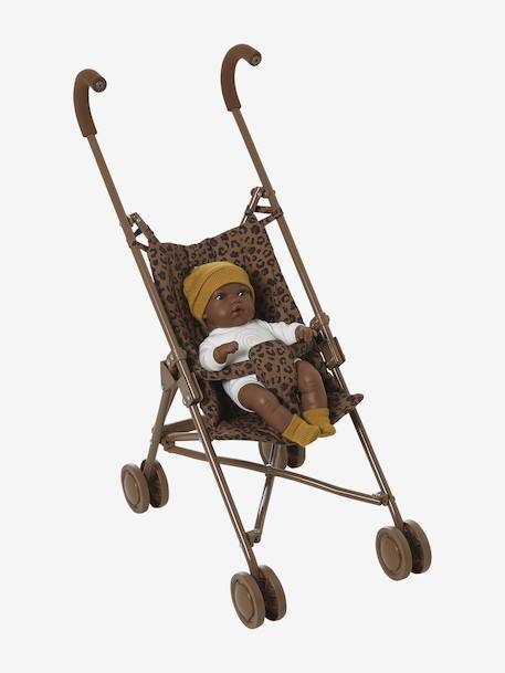 Large Leopard Print Lightweight Pushchair, Vertbaudet x Envie de Fraise brown 