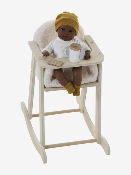 Rocking High Chair in FSC®100% Wood for Dolls wood 