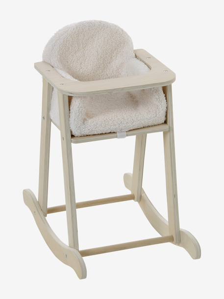 Rocking High Chair in FSC®100% Wood for Dolls wood 