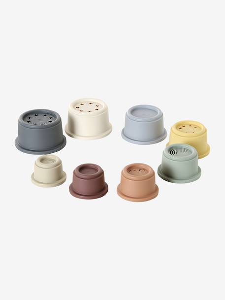 Stacking Cups in Soft Plastic multicoloured 