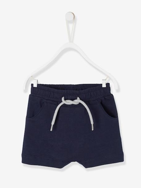Bermuda Shorts in Fleece for Baby Boys caramel+Dark Blue+grey blue 