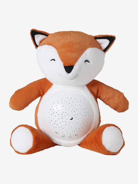 Stars Projecting Fox Night Light denim blue+golden yellow+grey+Grey+Orange 