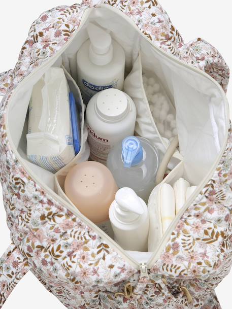 JOIOSA cotton muslin changing bag bronze+ecru+night blue+printed beige 