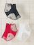 Pack of 3 Maternity Briefs in Embroidered Lace bordeaux red 
