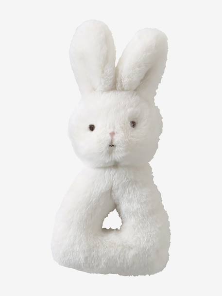 Soft RABBIT Rattle grey+white 