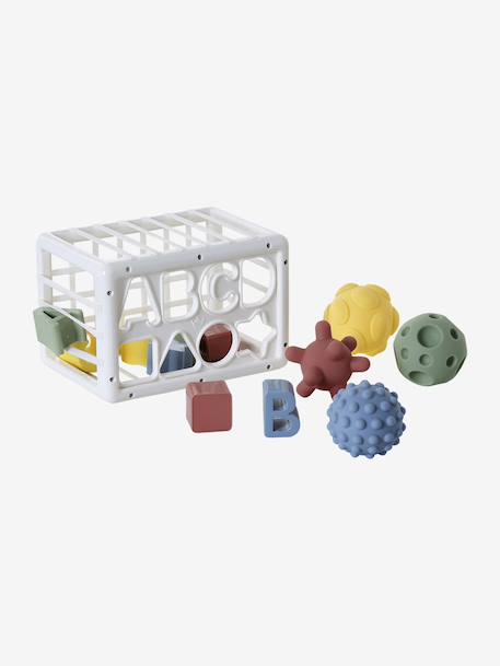 Shape sorter with elastic bands white 