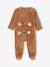 Onesie with Animal or Heart Print for Newborns chocolate+ecru 