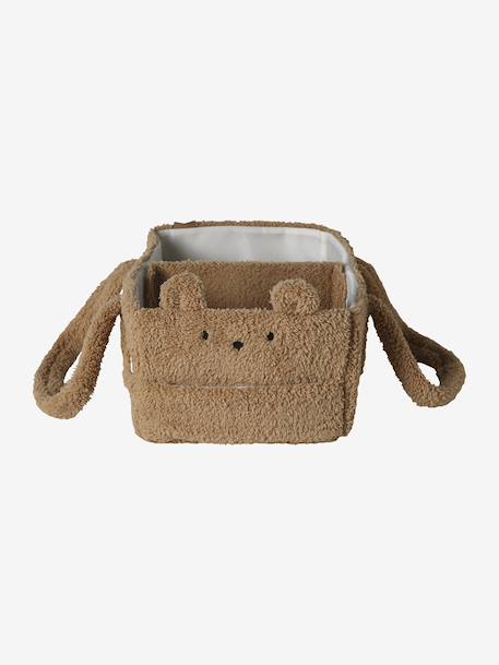 Storage basket with 2 compartments beige 