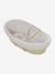 Carrycot Liner in Cotton Gauze grey blue+printed beige+white 