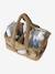 Storage basket with 2 compartments beige 
