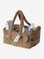 Storage basket with 2 compartments beige 