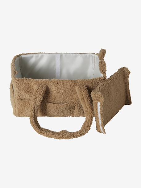 Storage basket with 2 compartments beige 